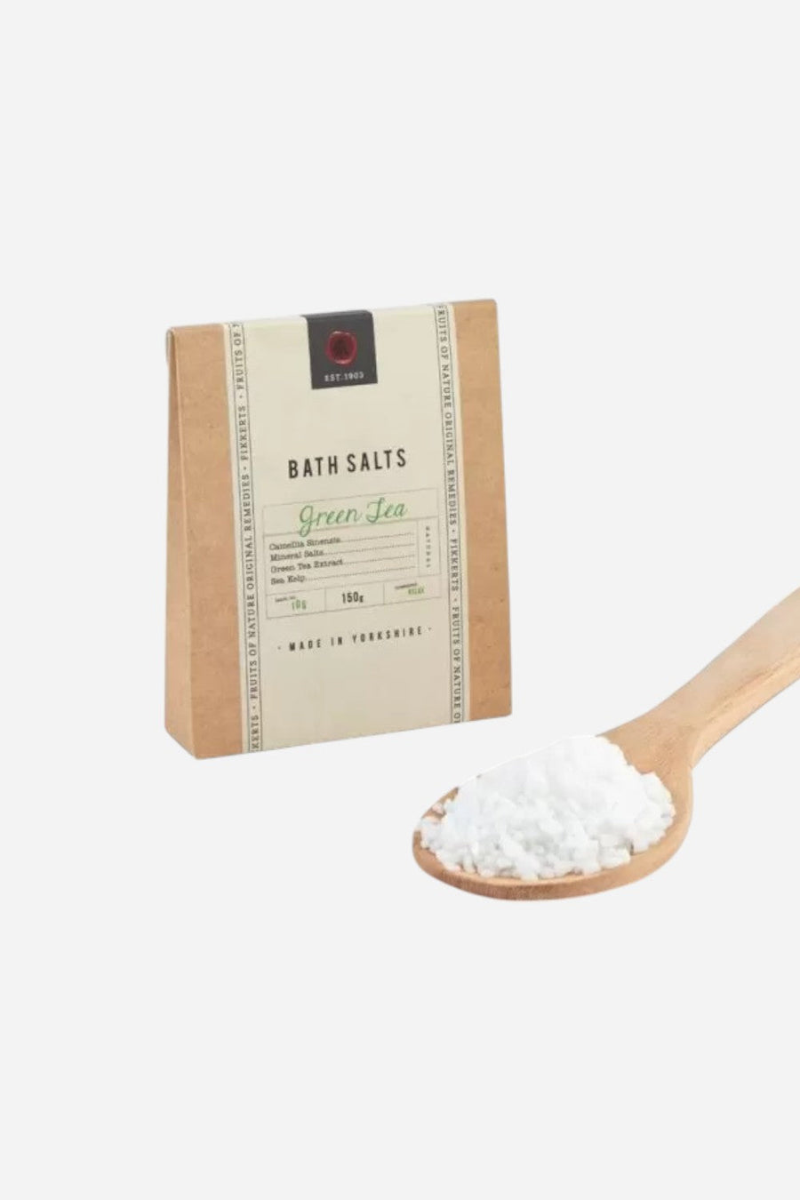 Fikkerts England Green Tea Bath Salts – back view
