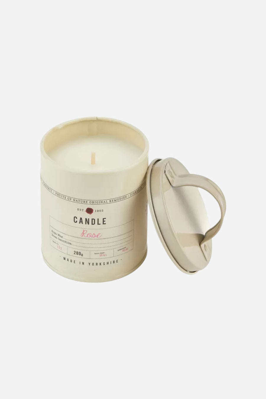 Fikkerts England Rose Large Candle Tin – front view