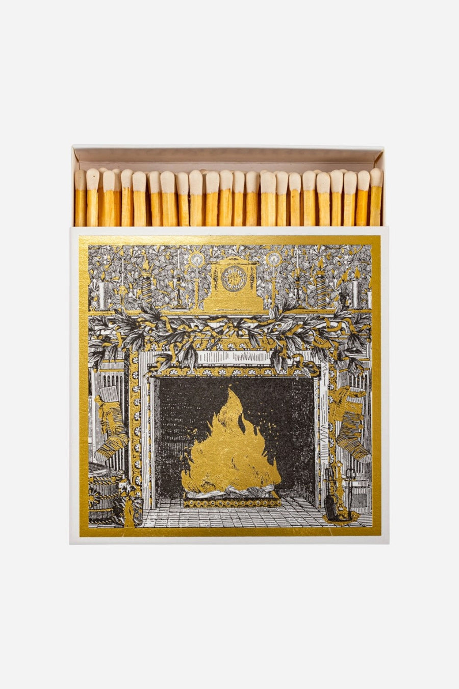 Fireside Square Christmas Safety Matches – front view