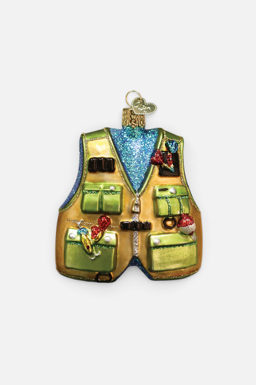 Fishing Vest Ornament – detail