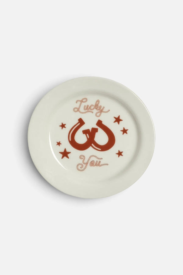 Fishs Eddy Lucky You 4.25" Plate