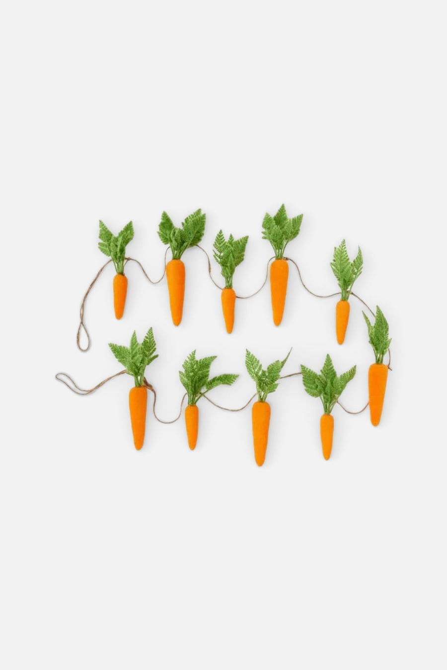 Flocked Carrot Garland – front view