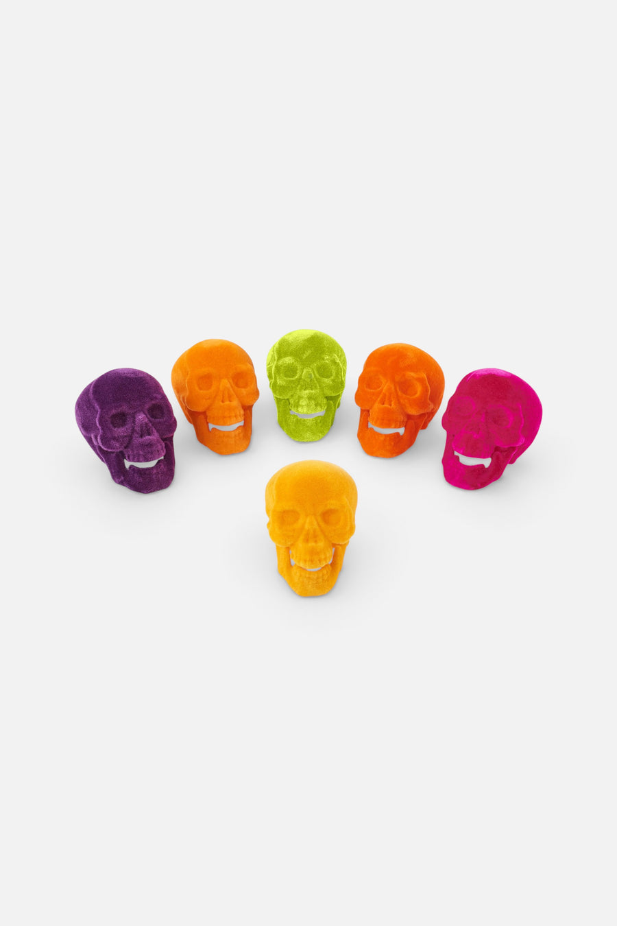 Flocked Skull 9.5'' (color not specified) – front view