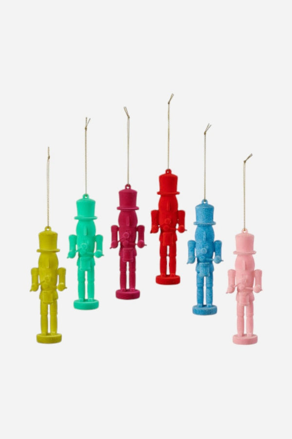 Flocked Toy Soldier Ornament