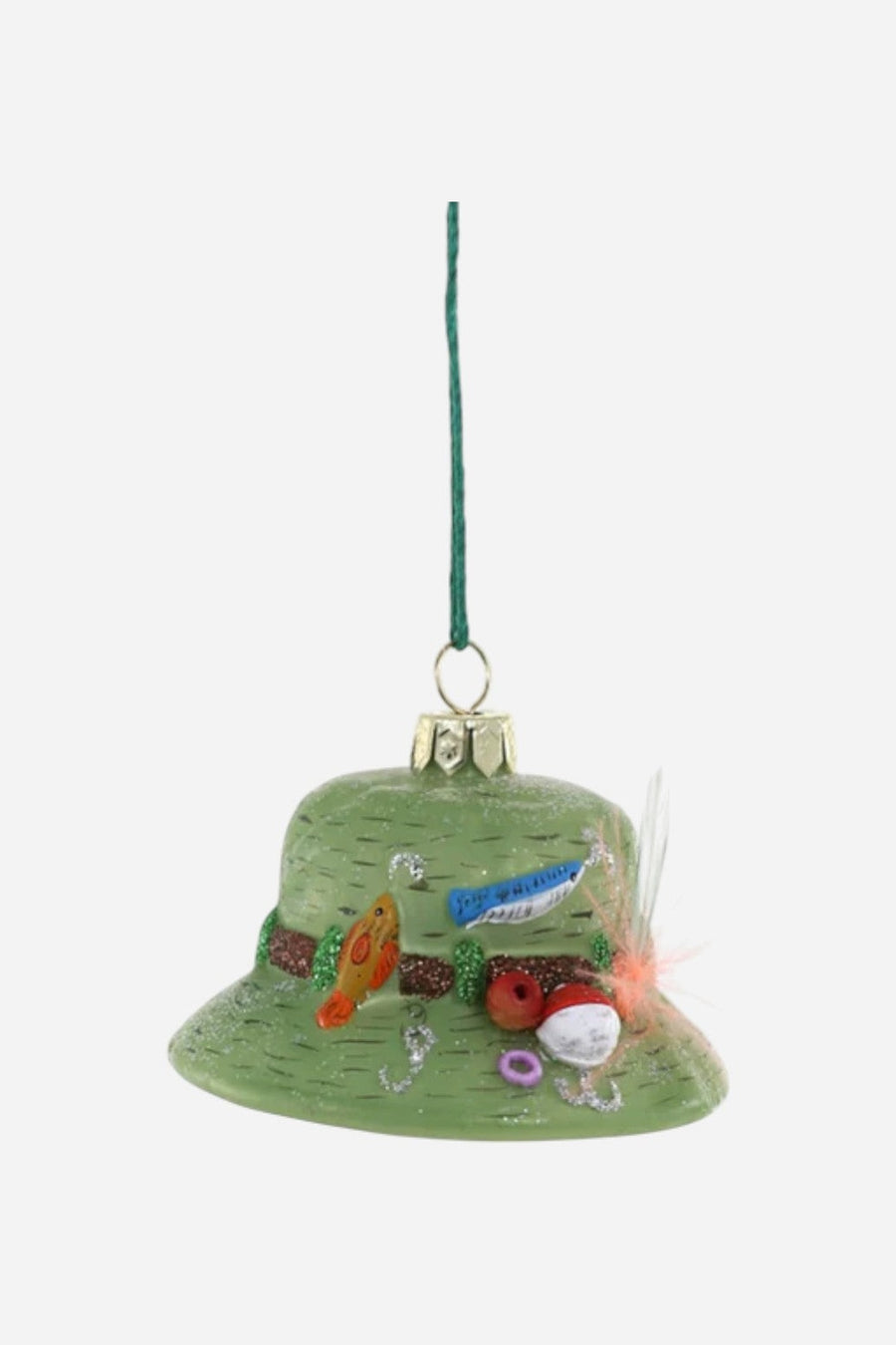 Fly Fisherman's Hat Ornament – side view