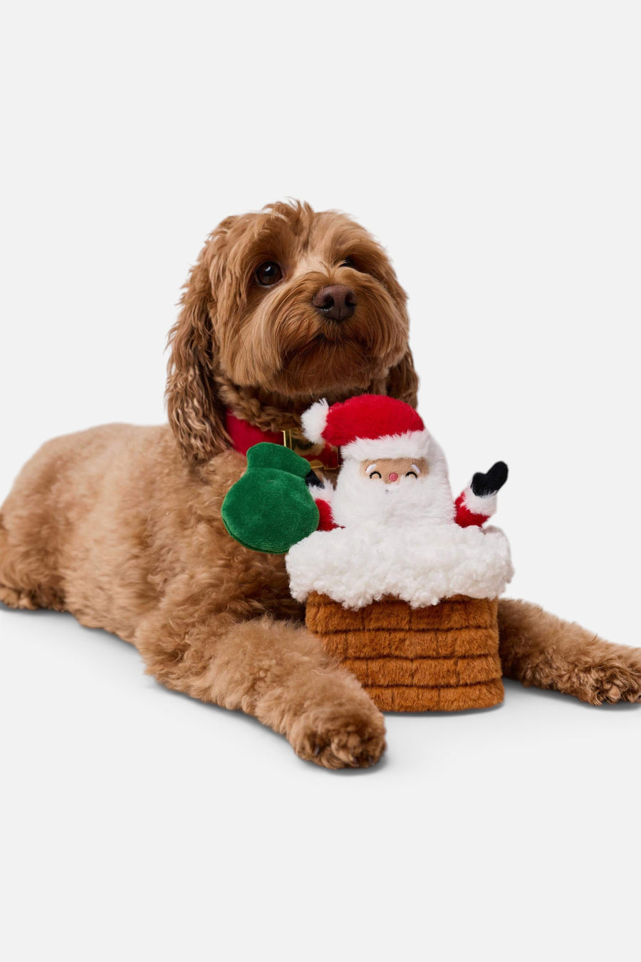 Foggy Dog Here Comes Santa Interactive Snuffle Dog Toy – detail