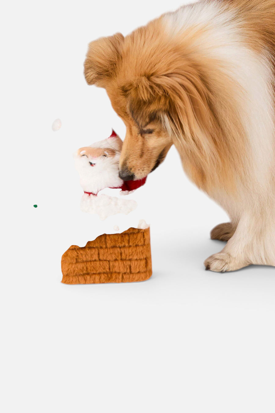 Foggy Dog Here Comes Santa Interactive Snuffle Dog Toy – side view