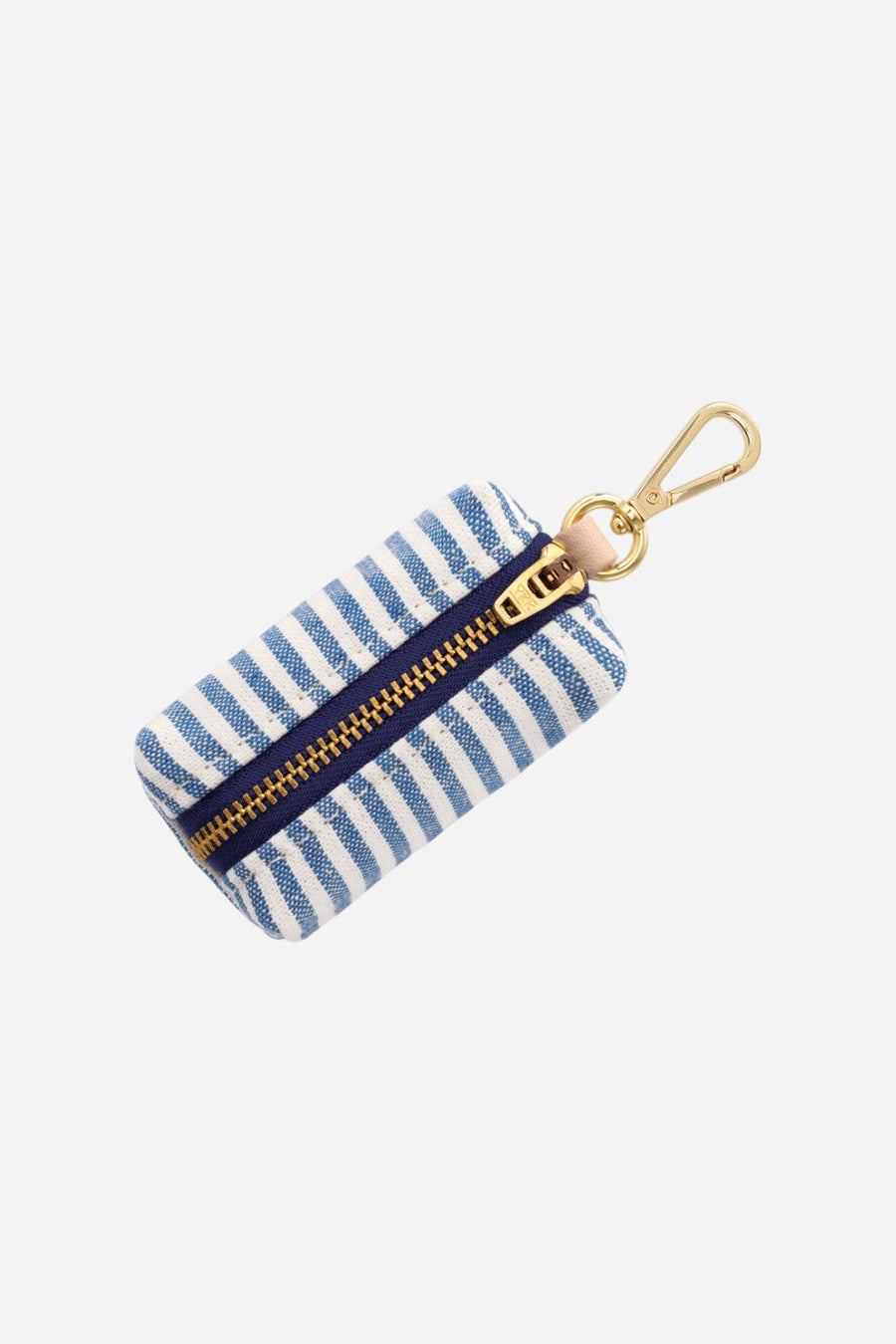 Foggy Dog Lake Blue Stripe Poop Bag Dispenser – back view