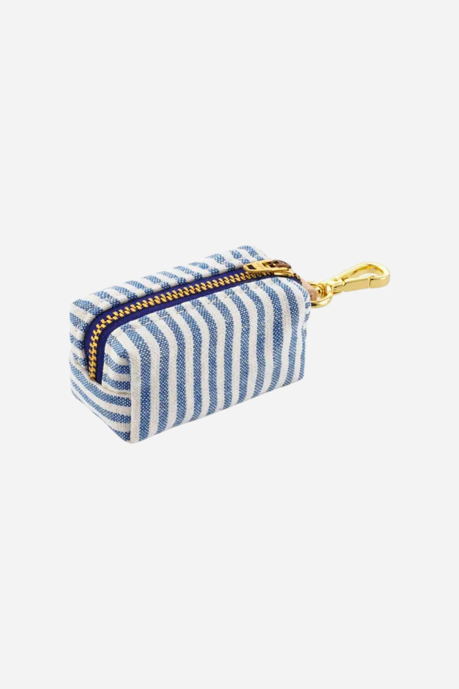 Foggy Dog Lake Blue Stripe Poop Bag Dispenser – front view