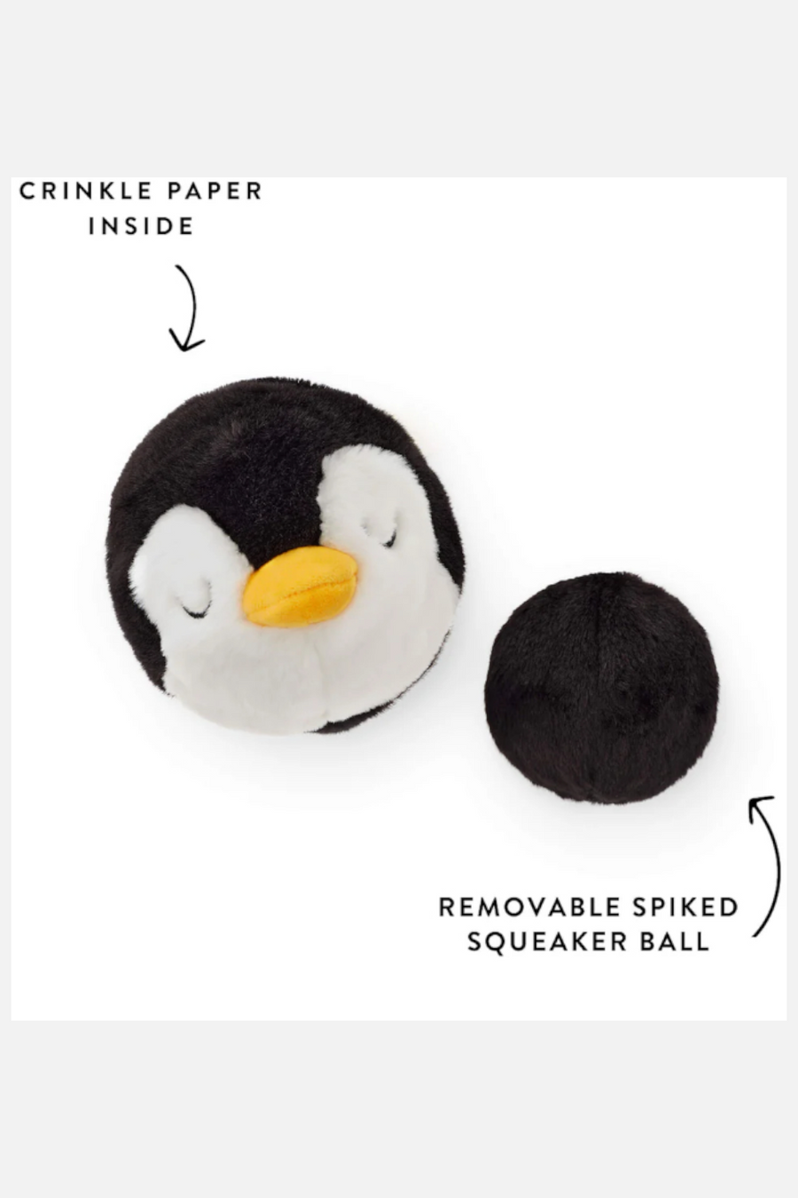Foggy Dog Penguin 2-in-1 Bounce Dog Toy – back view