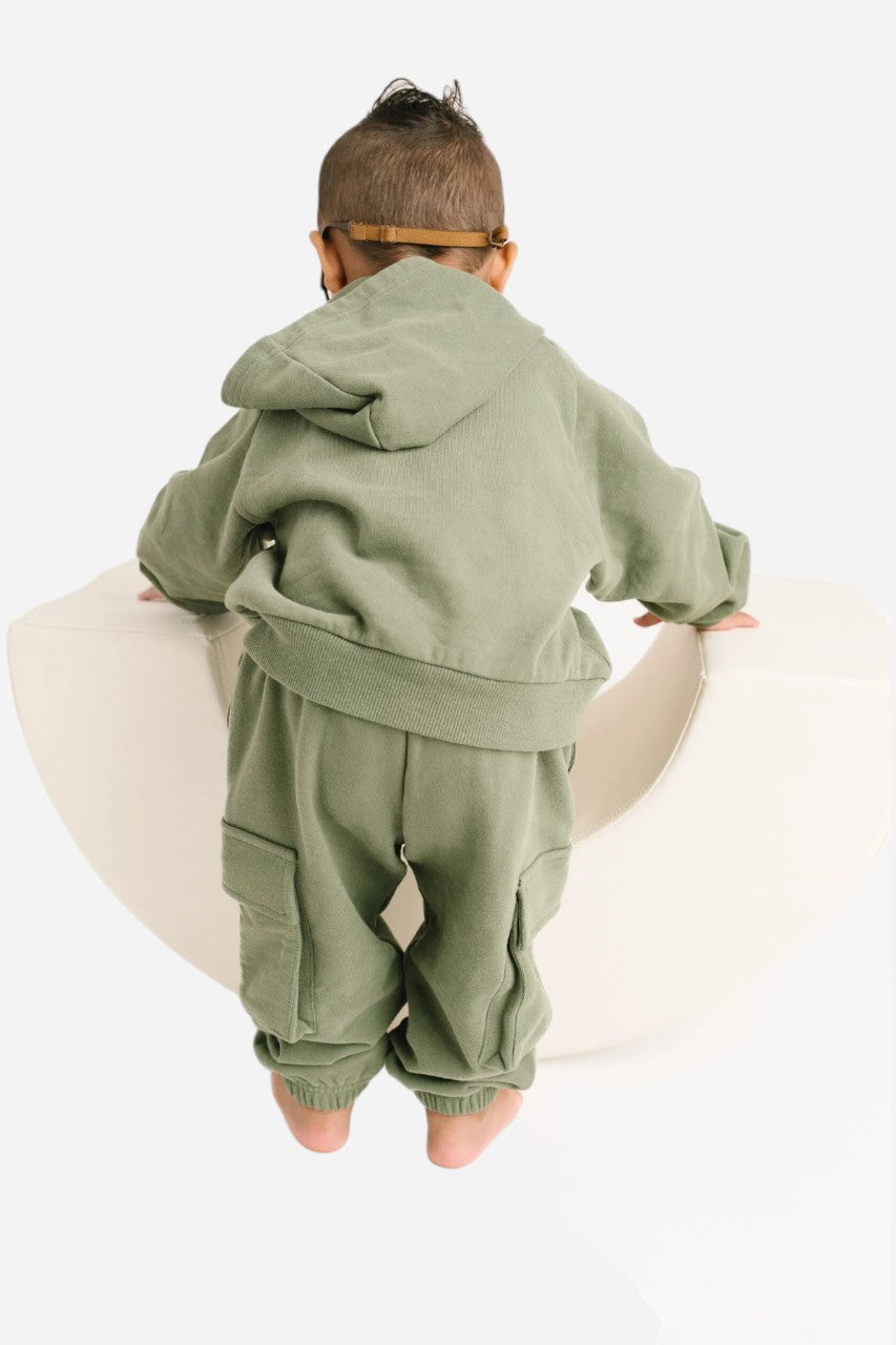 Forest Cargo Hoodie Set – detail