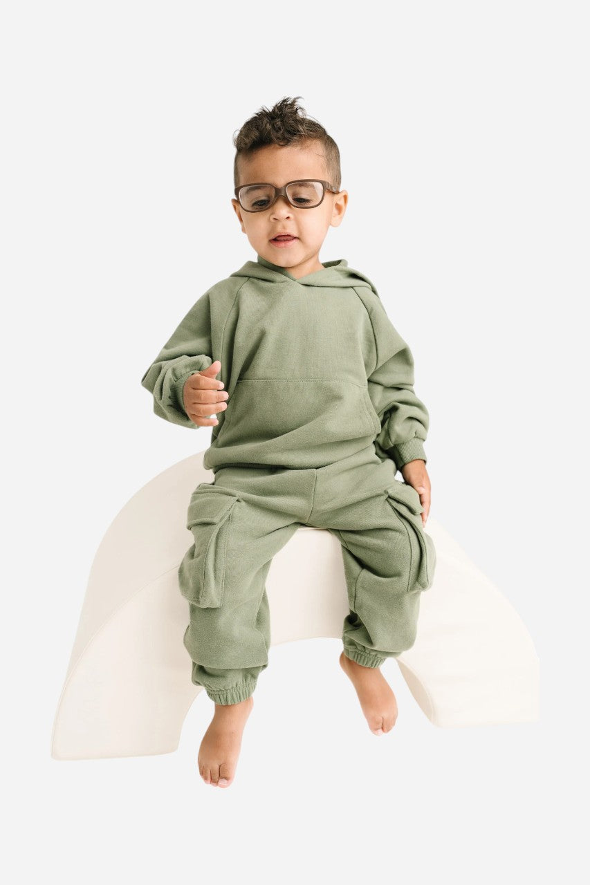 Forest Cargo Hoodie Set – side view