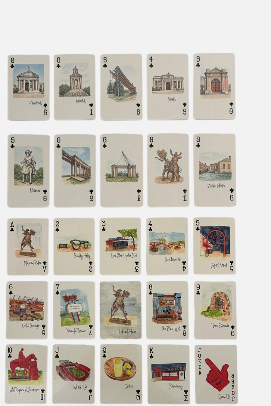 Fort 52 Lubbock Hand Playing Cards – back view