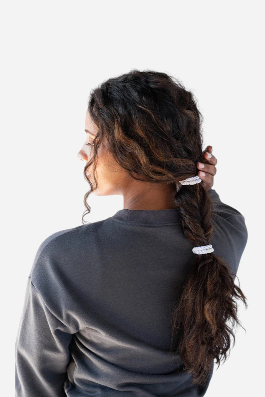 France Luxe Grab & Go Pony Tube, 15 Hair Ties in Cotton Candy – back view