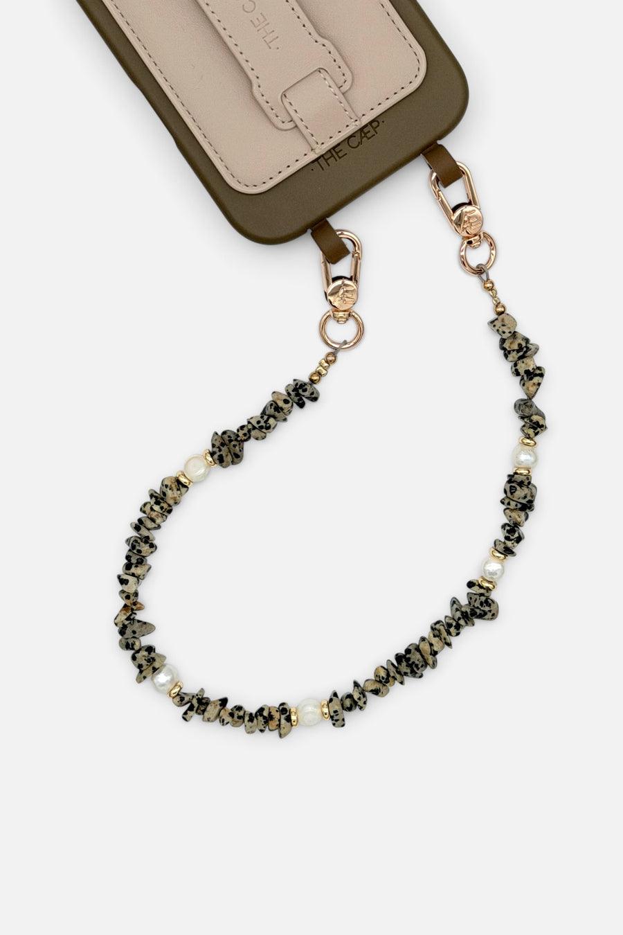 Freckle Beaded Phone Strap Wristlet with Gold Hardware – alternate