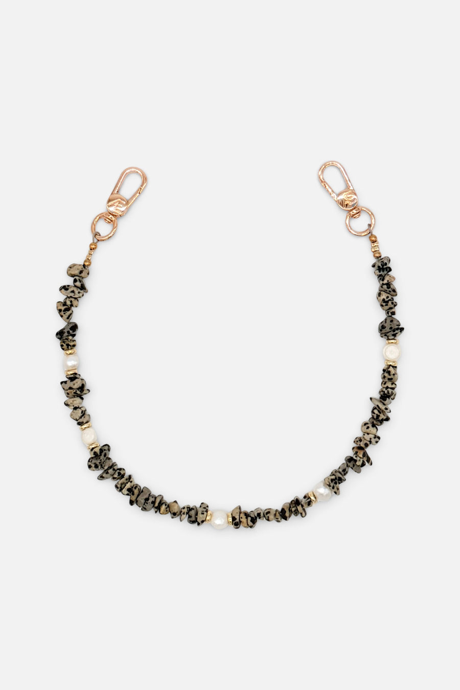 Freckle Beaded Phone Strap Wristlet with Gold Hardware – front view