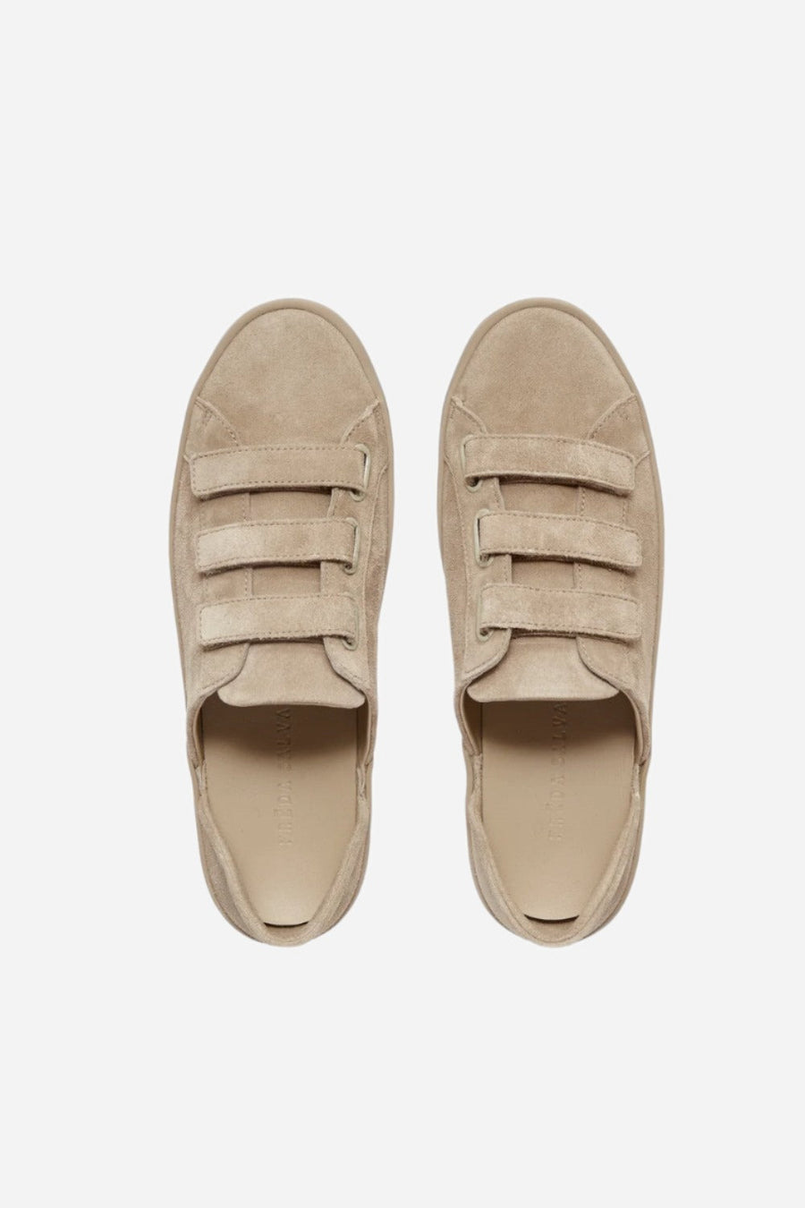 Freda Salvador Libby Strap D'orsay Sneakers in Stucco Suede – back view