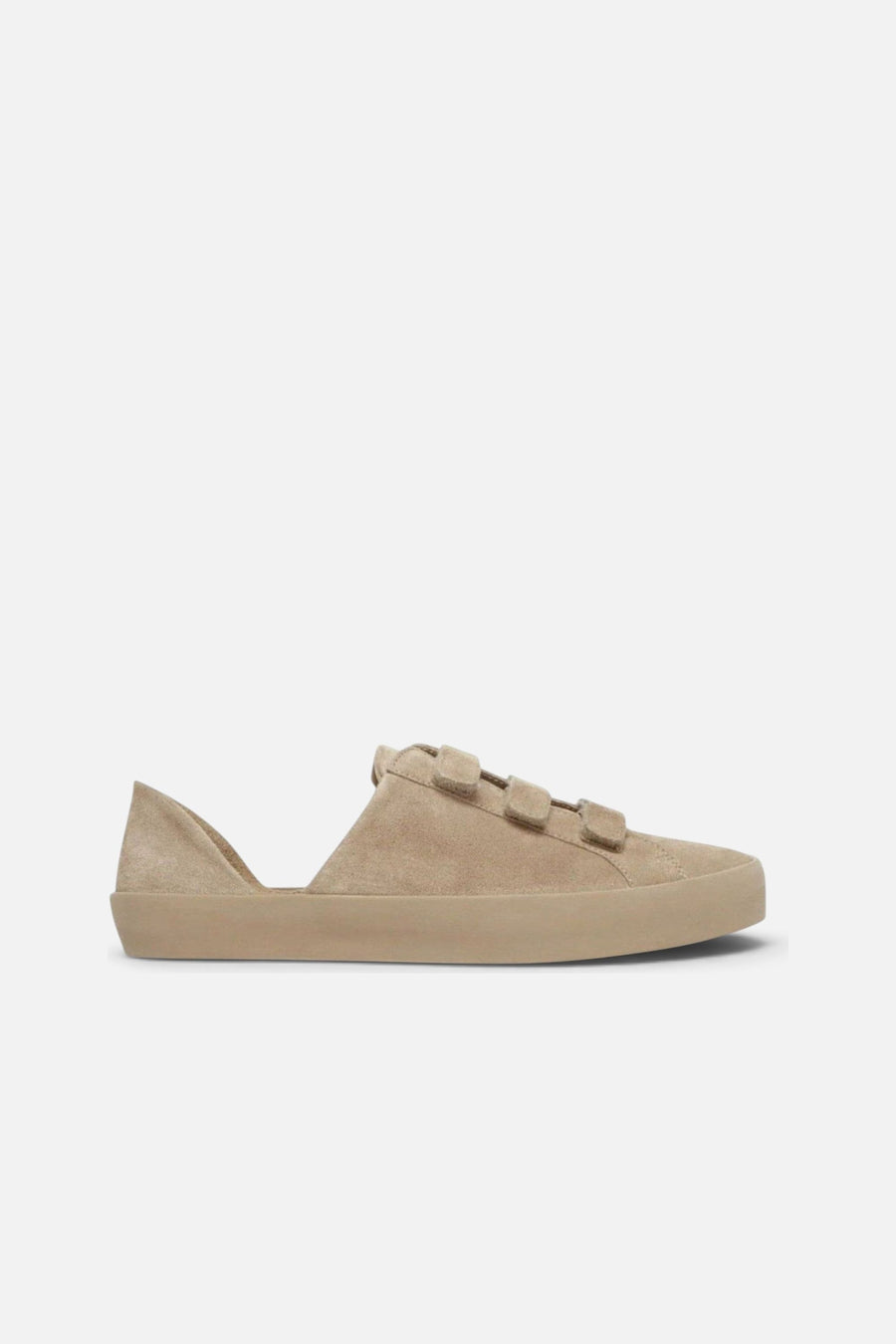 Freda Salvador Libby Strap D'orsay Sneakers in Stucco Suede – side view