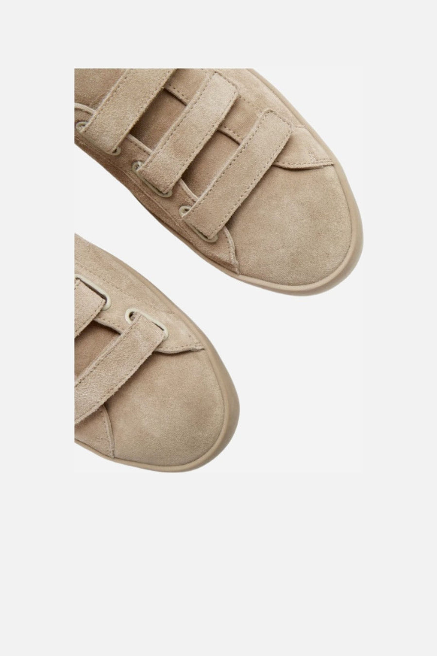 Freda Salvador Libby Strap D'orsay Sneakers in Stucco Suede – side view