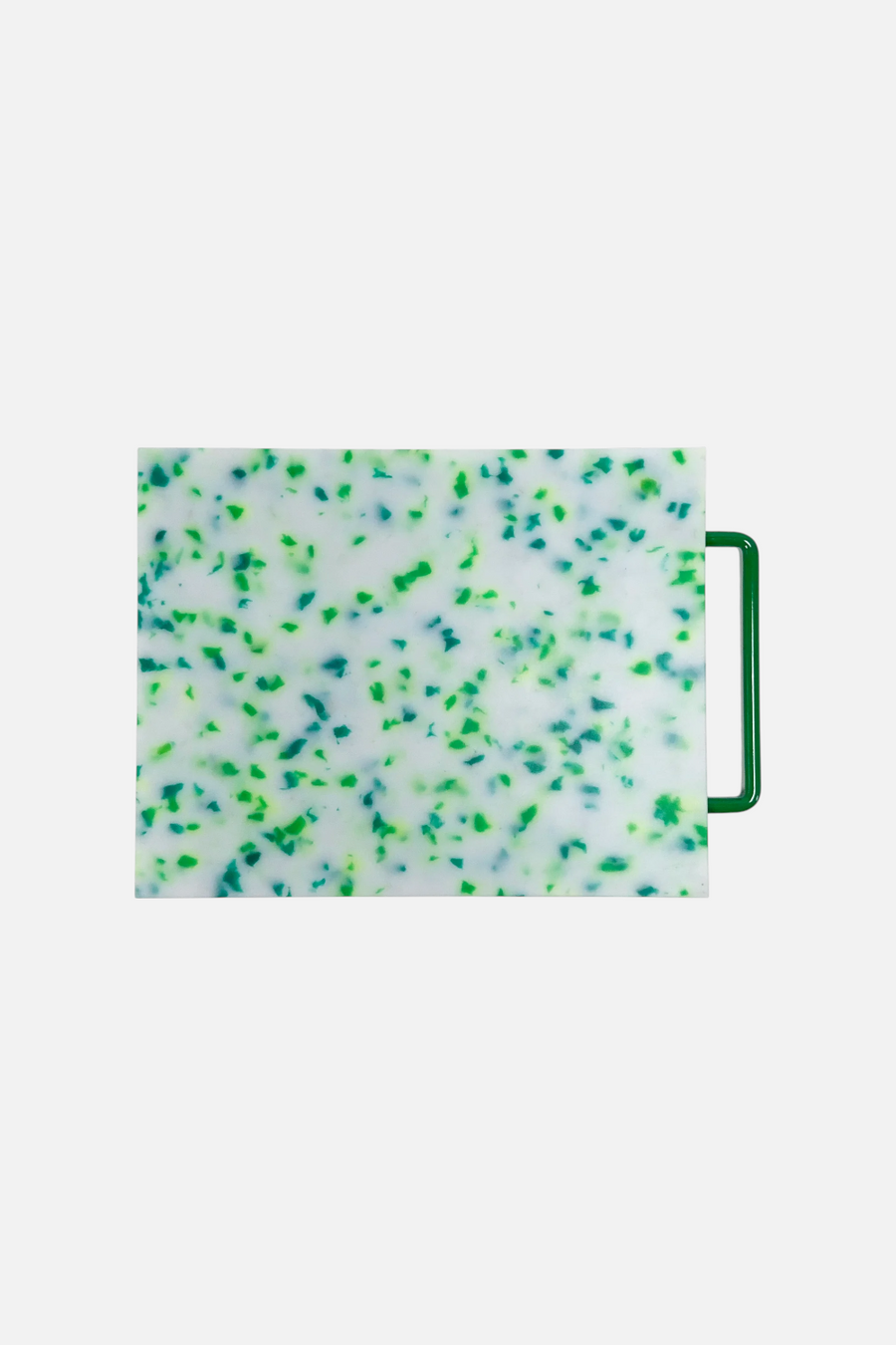 Fredericks & Mae Large Cutting Board in Green & White – front view