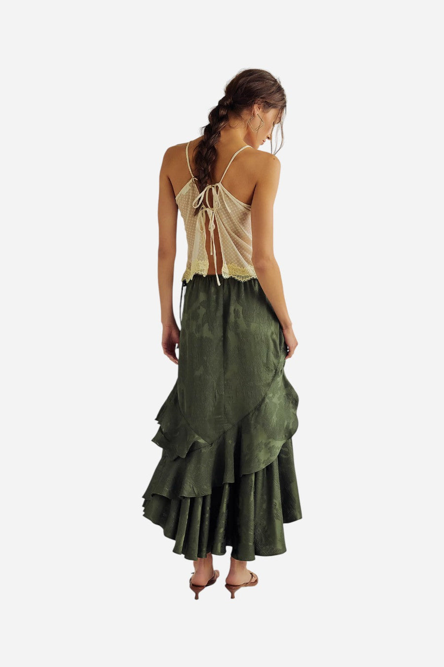 Free People Autumn Promenade Maxi Skirt in Adventurer – back view