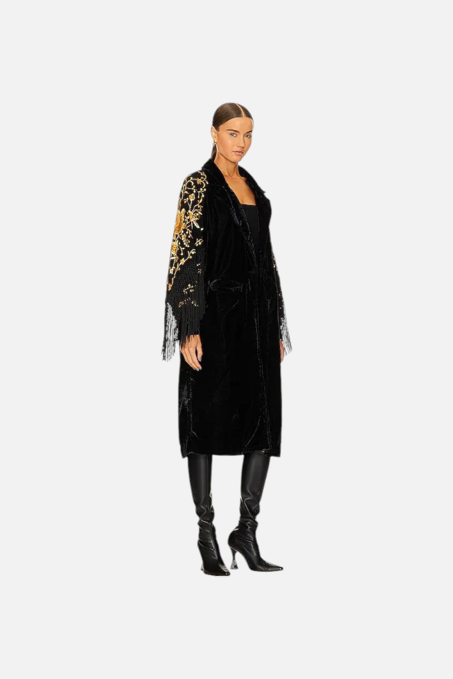 Free People Bali Rosalina Duster in Black – back view