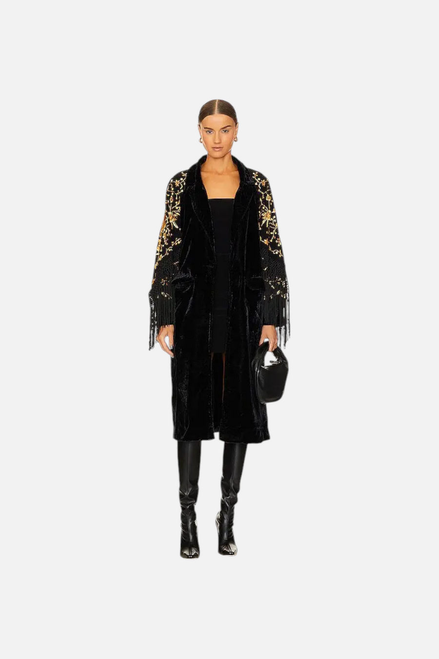 Free People Bali Rosalina Duster in Black – detail