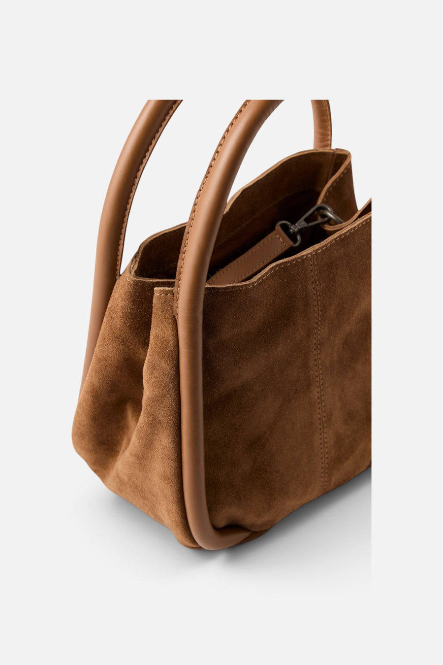 Free People Barlow Bucket Bag in Cognac – side view