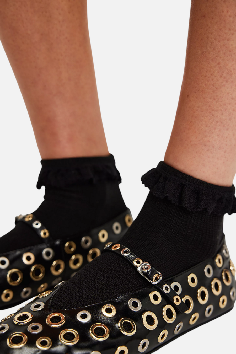 Free People Beloved Waffle Knit Ankle Sock – detail
