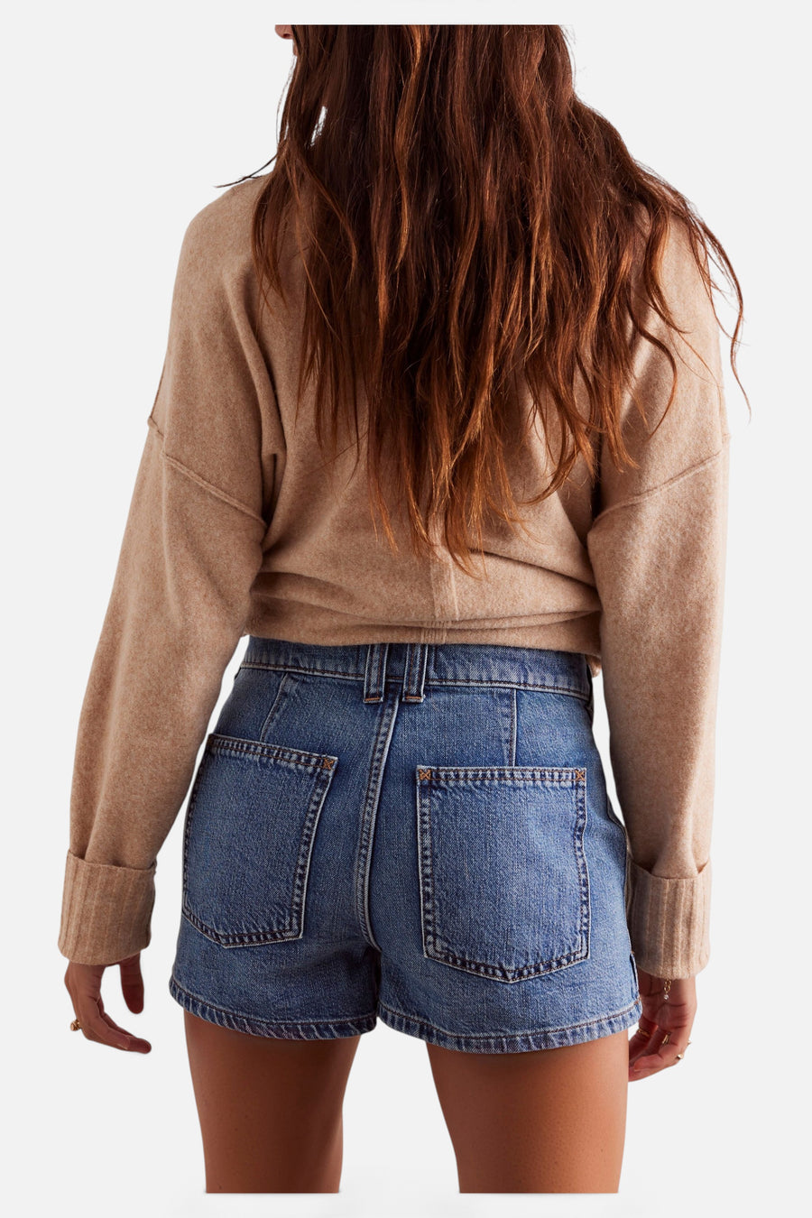 Free People Bettie Sailor Shorts in Vixen – back view