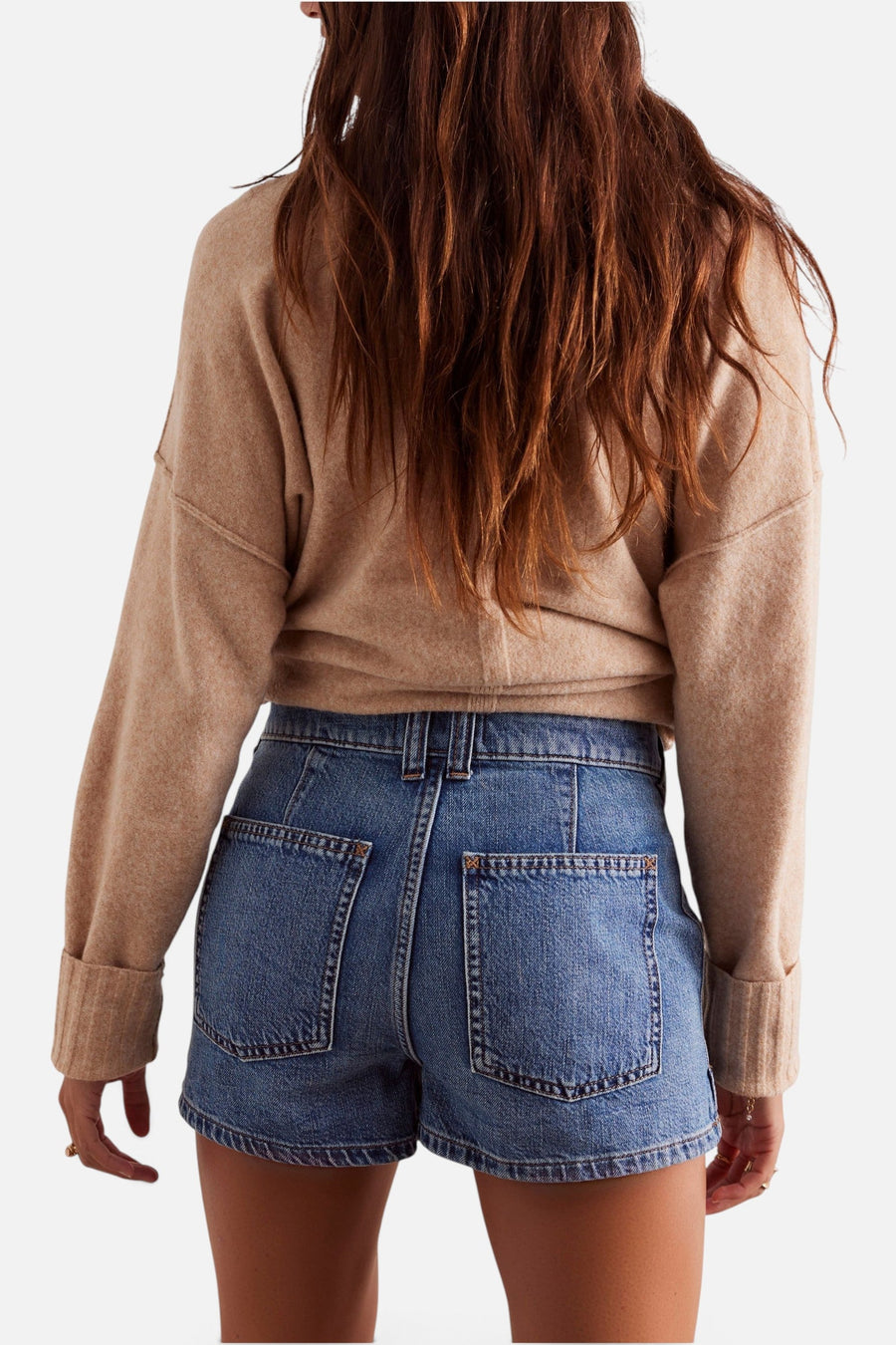Free People Bettie Sailor Shorts in Vixen – back view