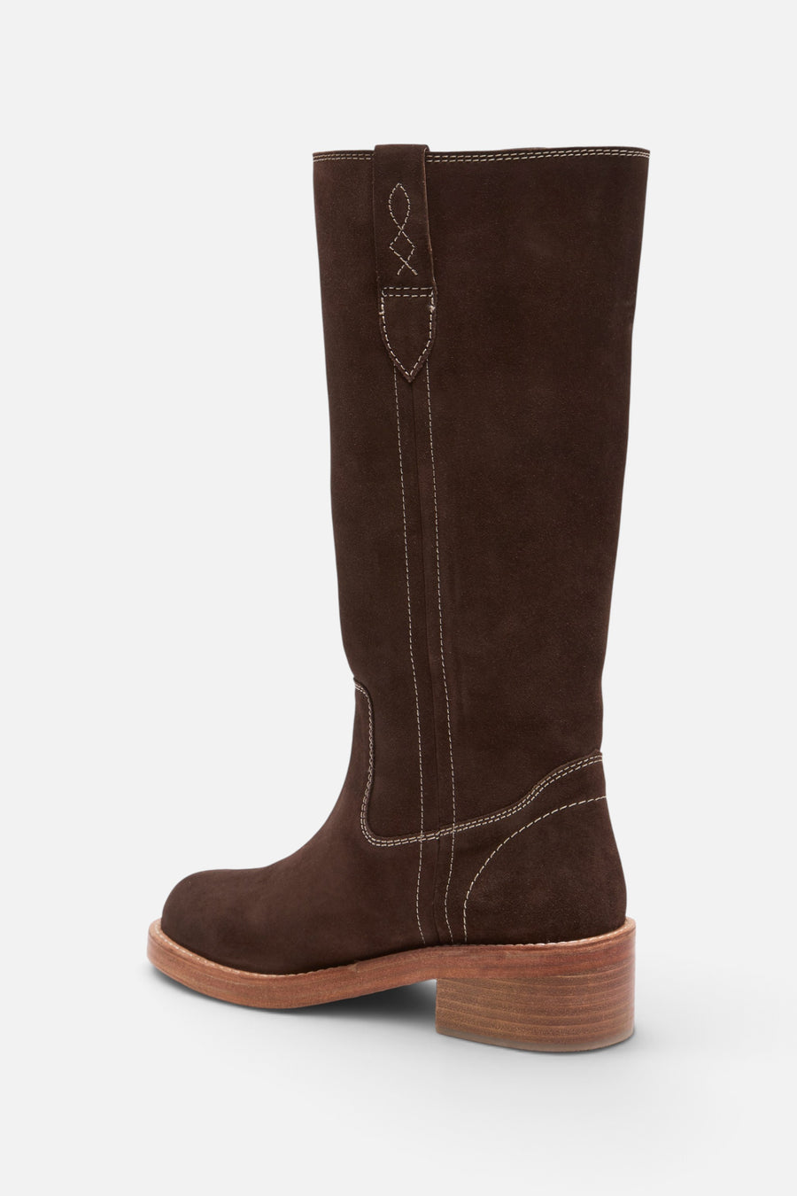 Free People Blaze Pull-On Boots in Weathered Mink Suede – alternate