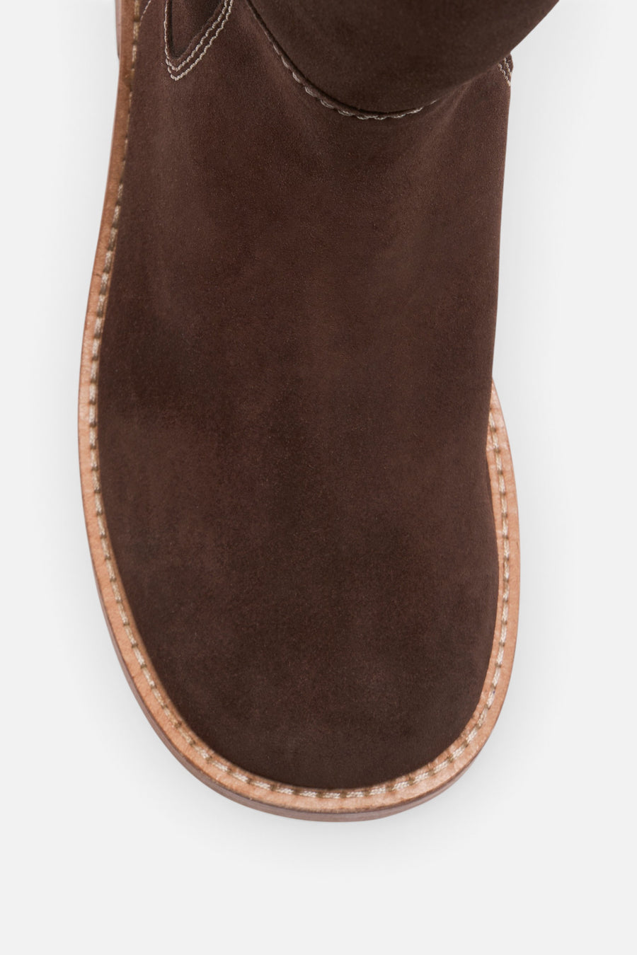 Free People Blaze Pull-On Boots in Weathered Mink Suede – detail