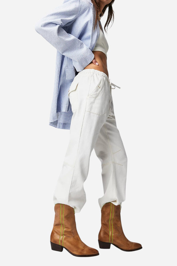 Free People Borderline Western Boots in Distressed Tan