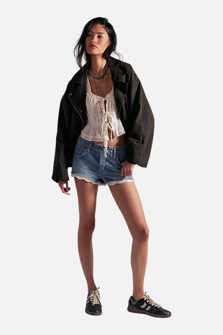 Free People Cali Laced Short in Short N Sweet – on model