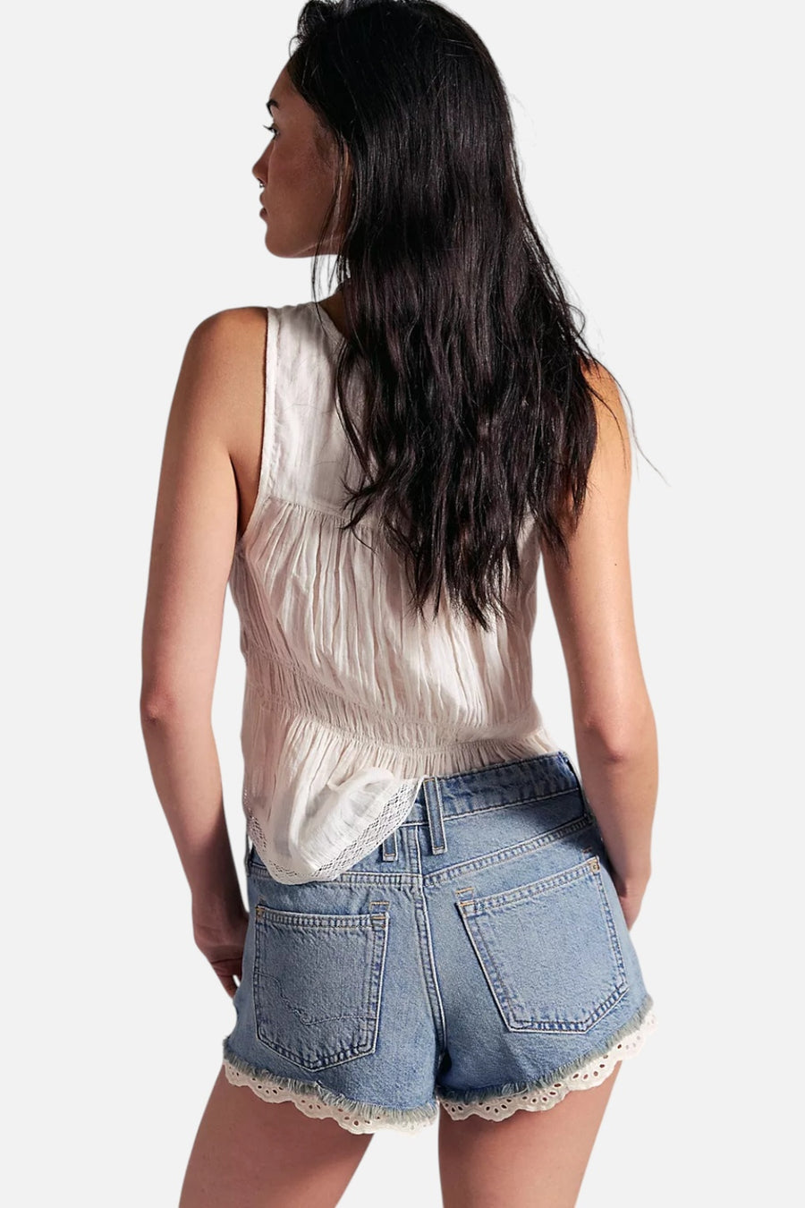 Free People Cali Laced Short in Short N Sweet – back view