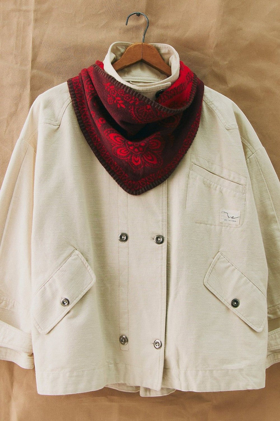 Free People Carmen Triangle Scarf in Wine – alternate