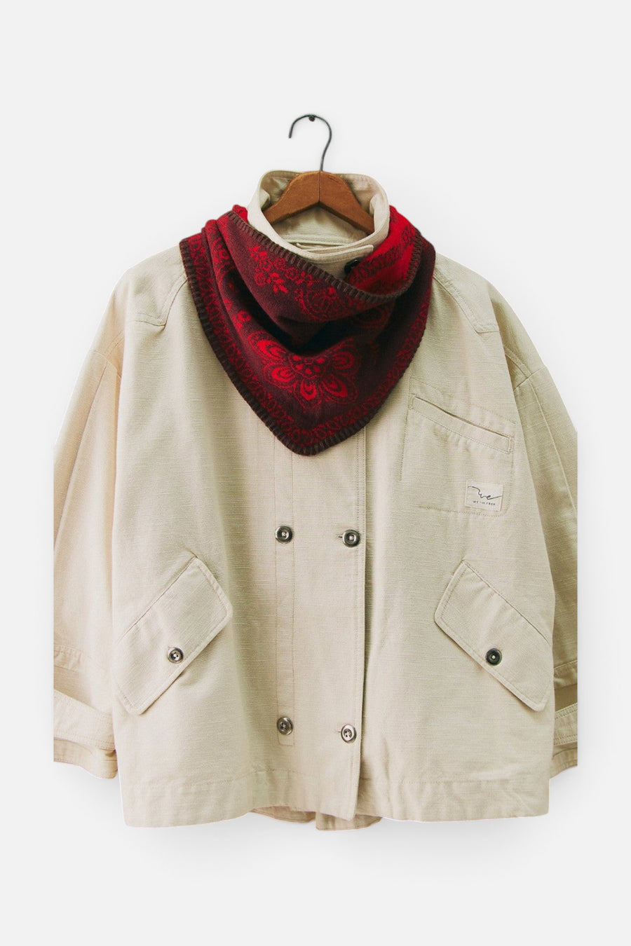 Free People Carmen Triangle Scarf in Wine – alternate