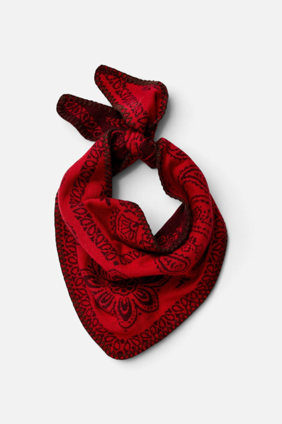 Free People Carmen Triangle Scarf in Wine – front view