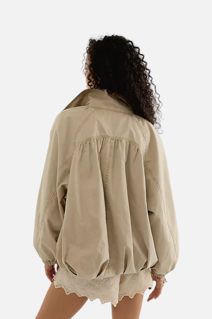 Free People Chelsea Jacket in Oatmeal – detail