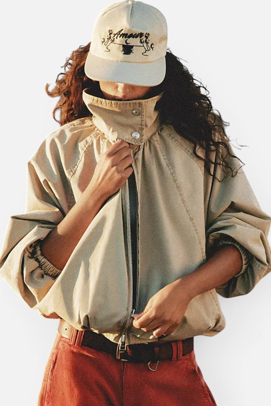 Free People Chelsea Jacket in Oatmeal – flat lay