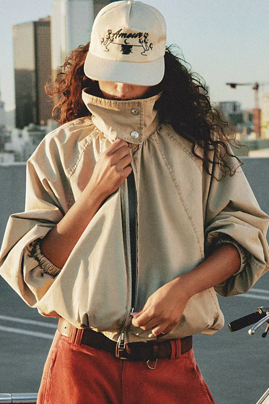 Free People Chelsea Jacket in Oatmeal – flat lay