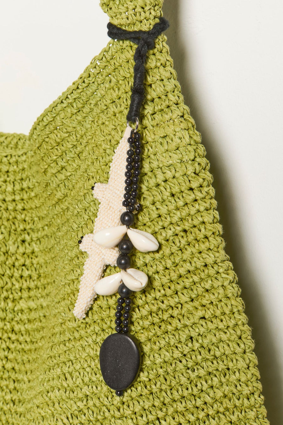 Free People Coastal Crush Straw Tote in Matcha – flat lay