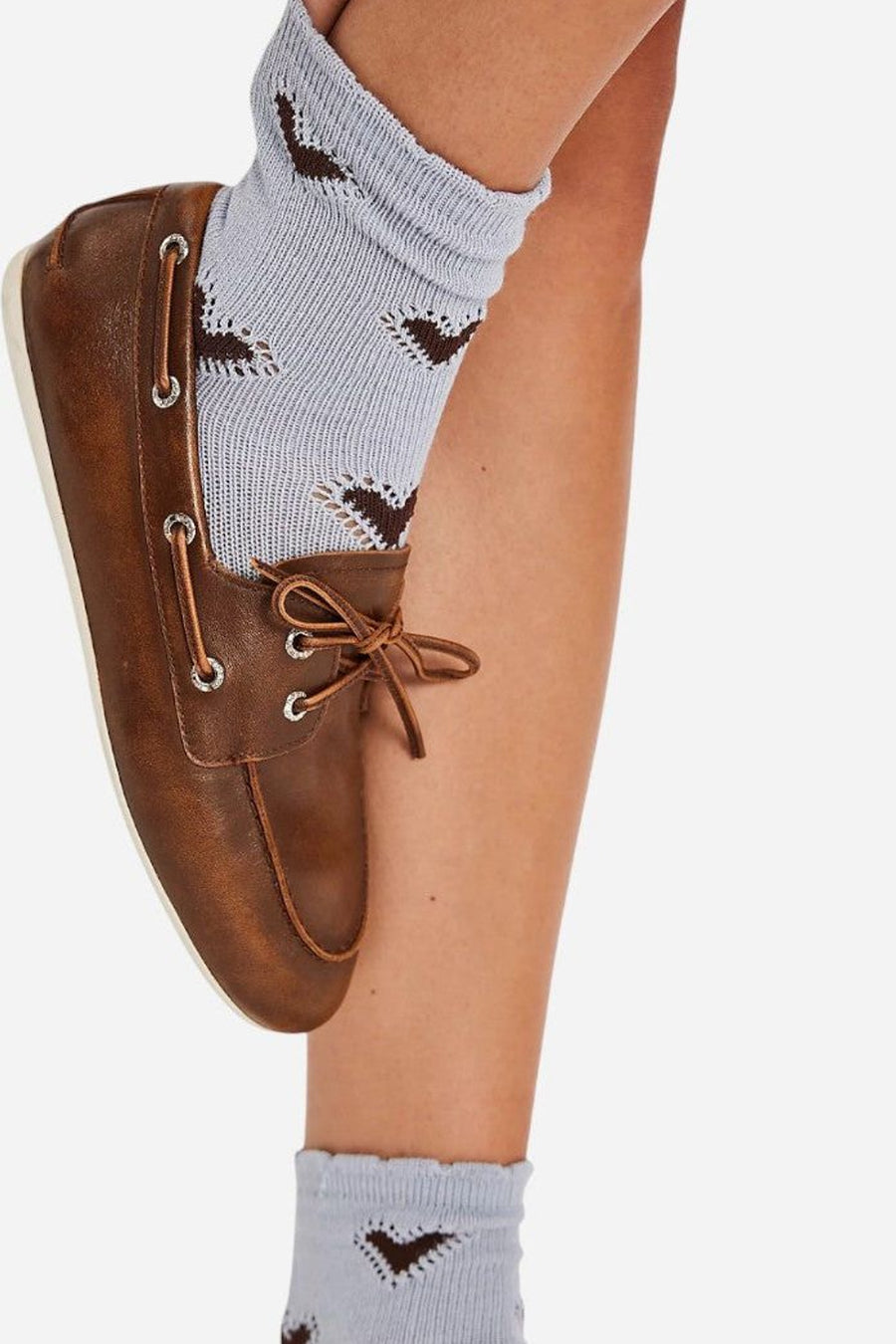 Free People Cupids Bow Socks in Blue – back view
