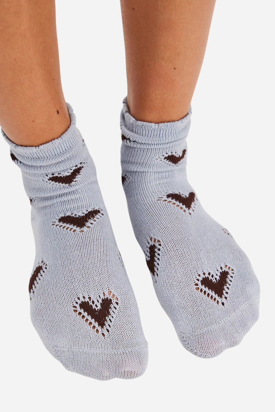 Free People Cupids Bow Socks in Blue – front view