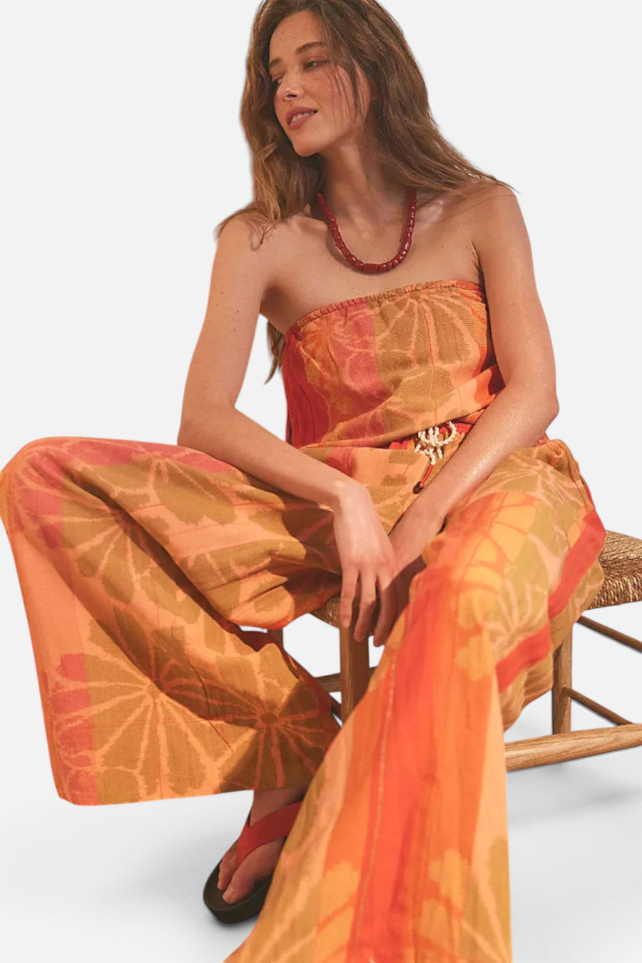 Free People Devella Set in Summer Combo – back view
