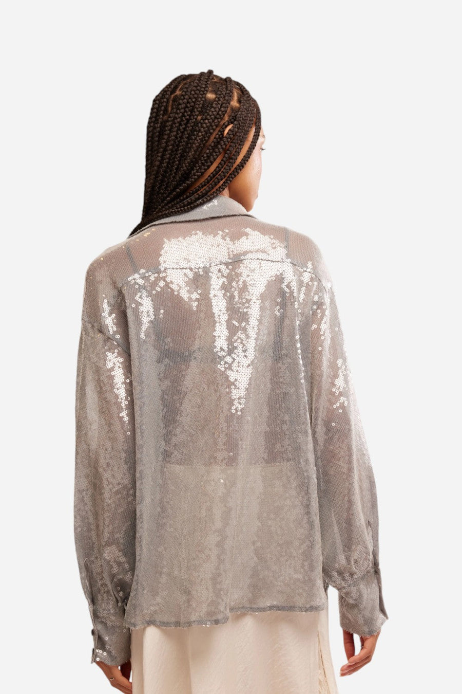 Free People Disco Margarita Button Down in Rocket – side view