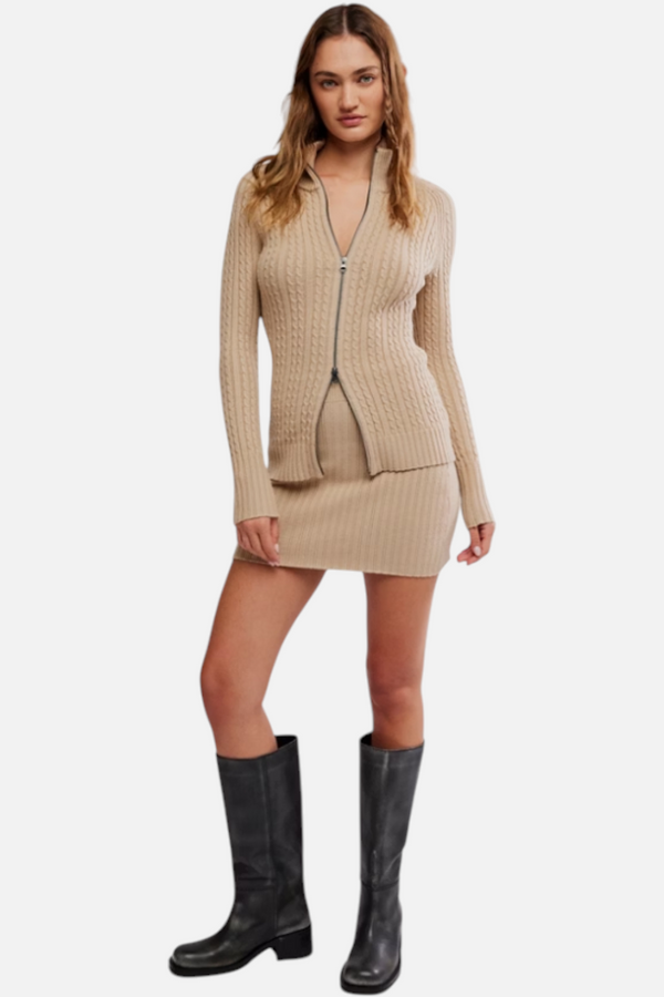 Free People Eliza Sweater Set in Smooth Stone
