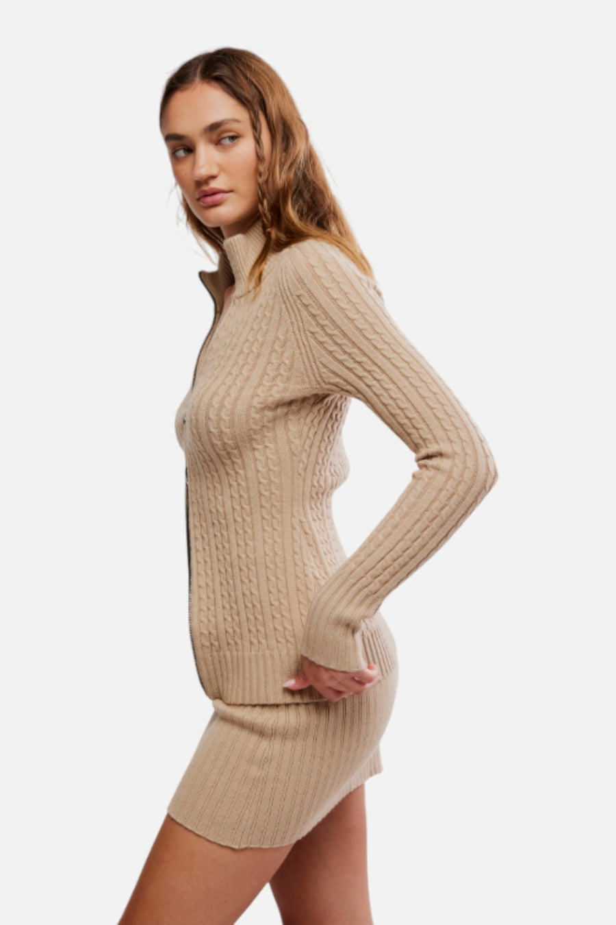 Free People Eliza Sweater Set in Smooth Stone – side view