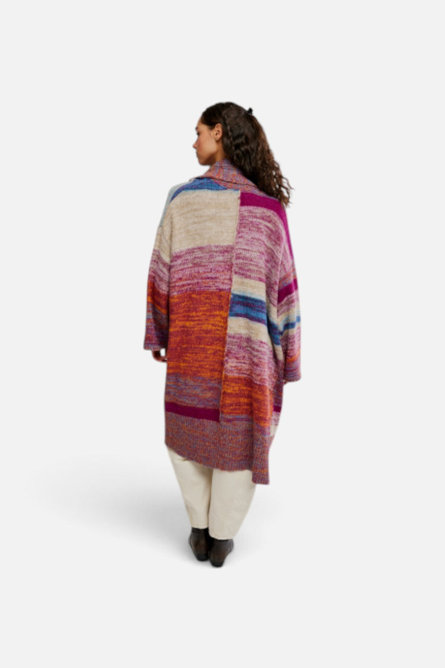 Free People Enid Cardigan in Ocean Sunset Combo – alternate